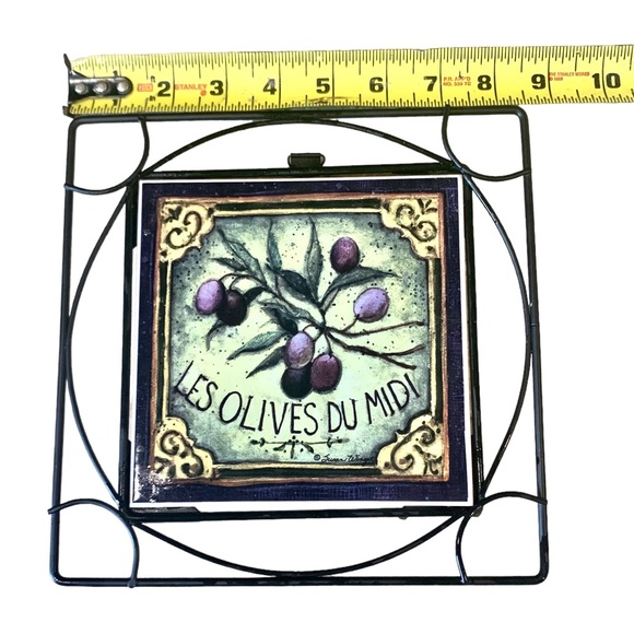 Susan Winget Trivet - Black Metal Frame - Vintage Home - Picture 8 of 11